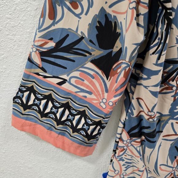 Beach Break 3/4 Sleeved, beach dress with a floral print and a coral-colored M - Picture 5 of 11